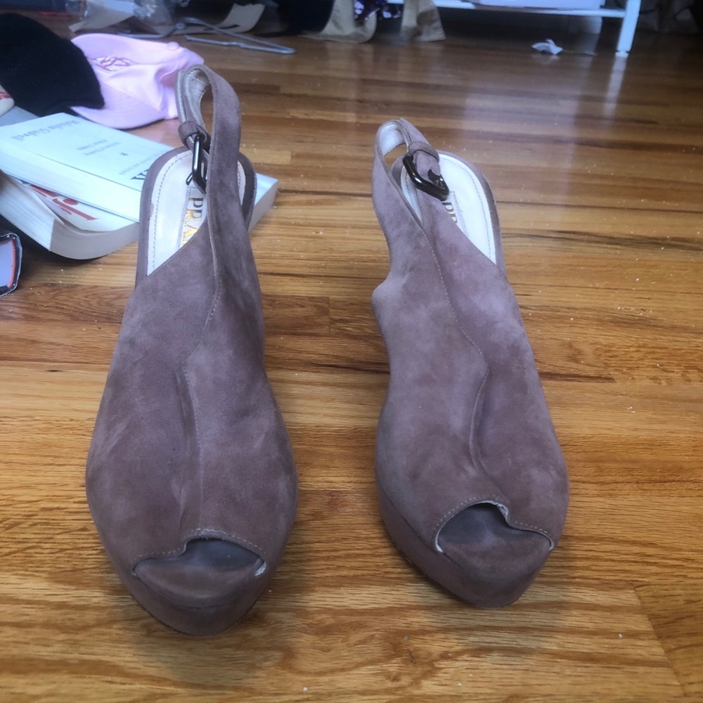 Prada suede heels